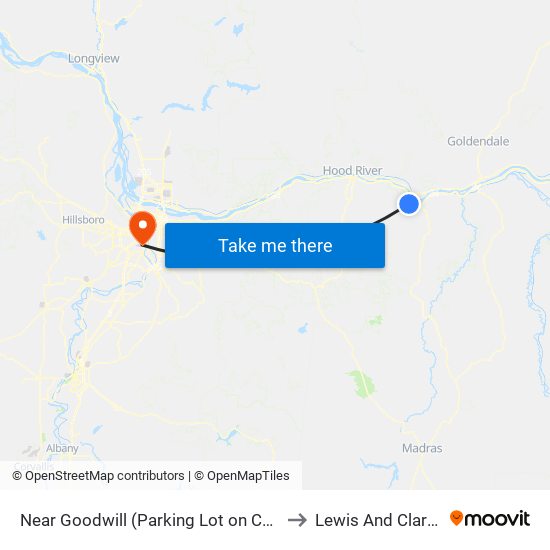 Near Goodwill (Parking Lot on Cherry Heights Rd) to Lewis And Clark College map