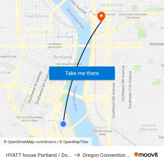 HYATT house Portland / Downtown to Oregon Convention Center map