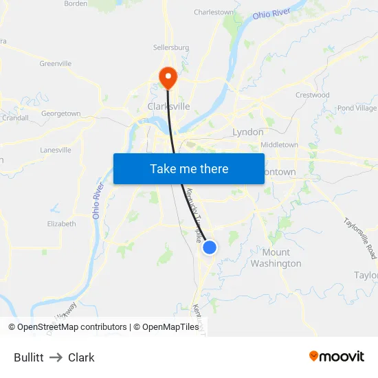 Bullitt to Clark map