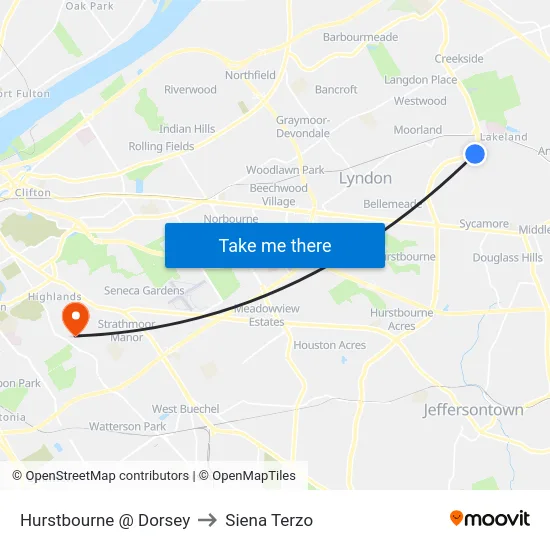 Hurstbourne @ Dorsey to Siena Terzo map