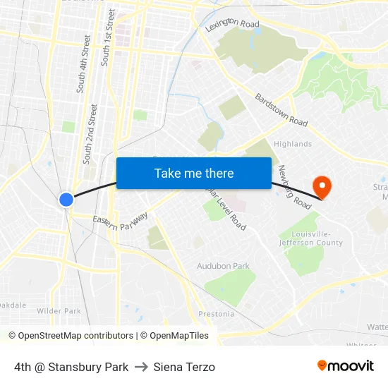 4th @ Stansbury Park to Siena Terzo map
