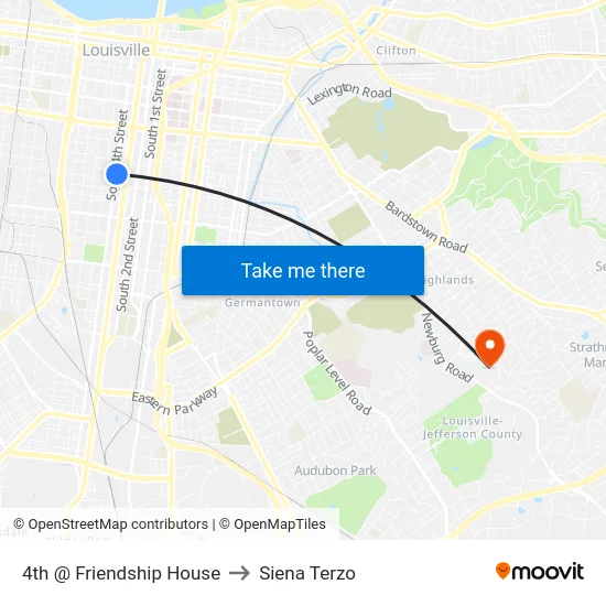 4th @ Friendship House to Siena Terzo map