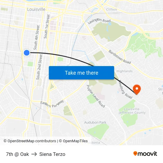 7th @ Oak to Siena Terzo map