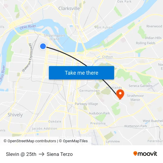 Slevin @ 25th to Siena Terzo map