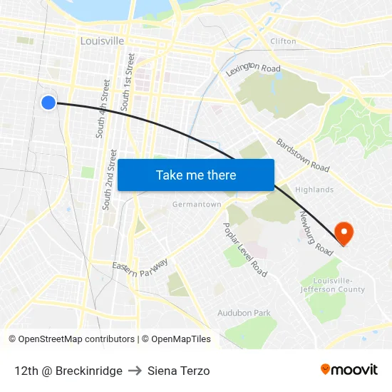 12th @ Breckinridge to Siena Terzo map