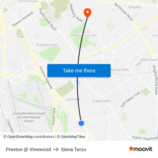 Preston @ Vinewood to Siena Terzo map