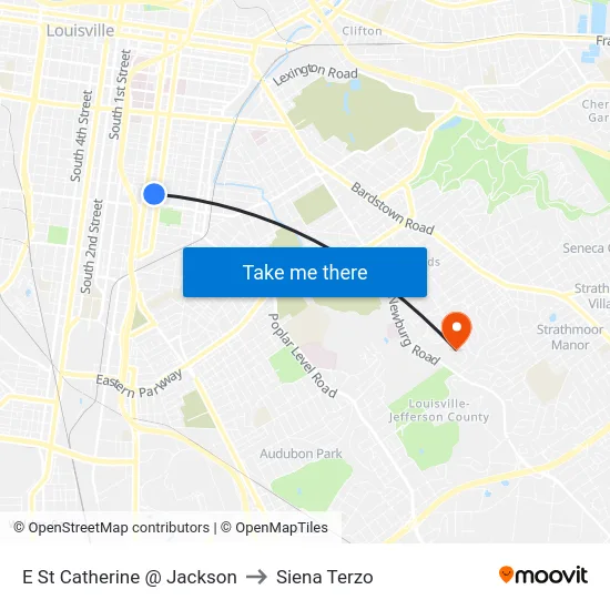 E St Catherine @ Jackson to Siena Terzo map