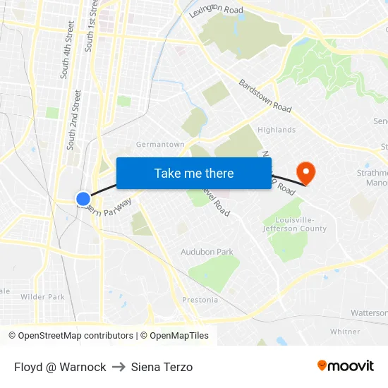 Floyd @ Warnock to Siena Terzo map