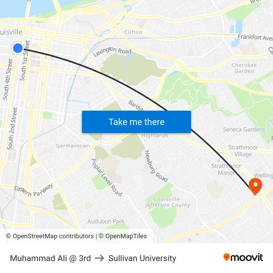 Muhammad Ali @ 3rd to Sullivan University map