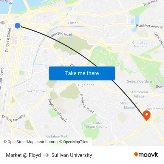 Market @ Floyd to Sullivan University map
