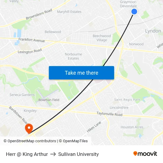 Herr @ King Arthur to Sullivan University map