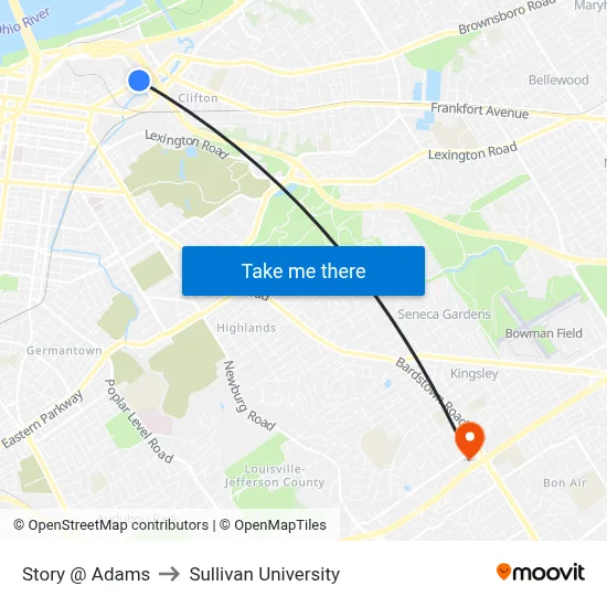 Story @ Adams to Sullivan University map