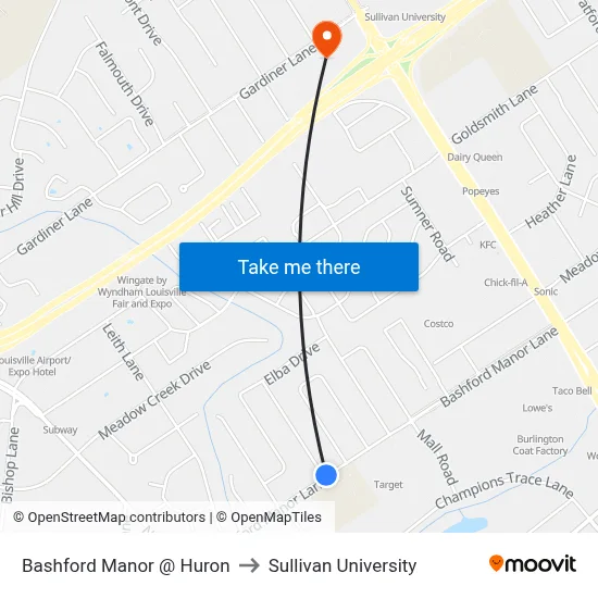 Bashford Manor @ Huron to Sullivan University map