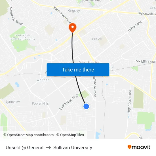 Unseld @ General to Sullivan University map