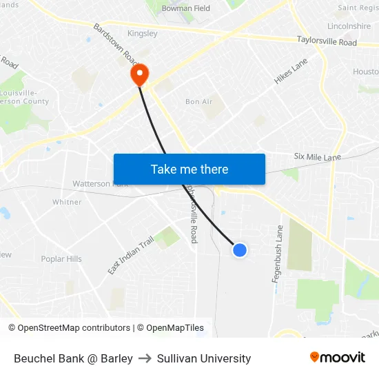 Beuchel Bank @ Barley to Sullivan University map