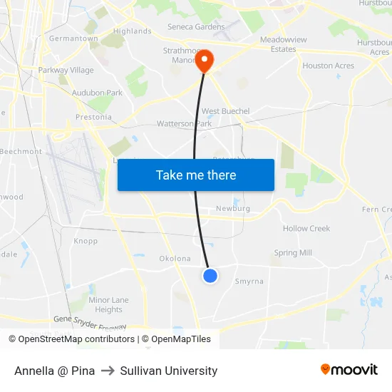 Annella @ Pina to Sullivan University map