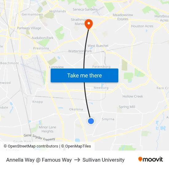 Annella Way @ Famous Way to Sullivan University map