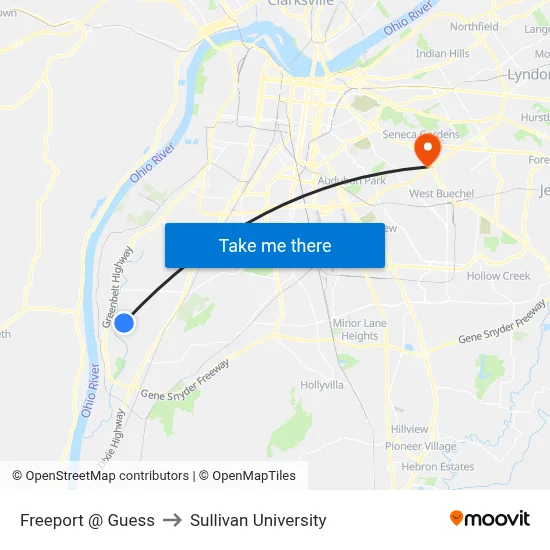 Freeport @ Guess to Sullivan University map