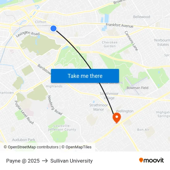Payne @ 2025 to Sullivan University map