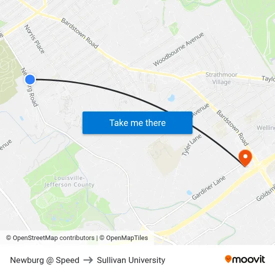 Newburg @ Speed to Sullivan University map