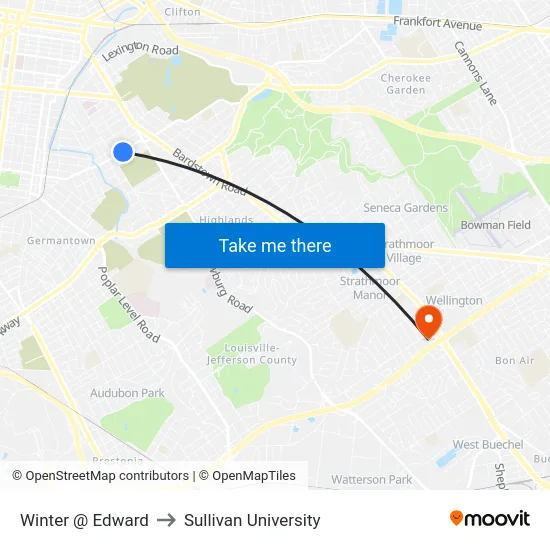 Winter @ Edward to Sullivan University map