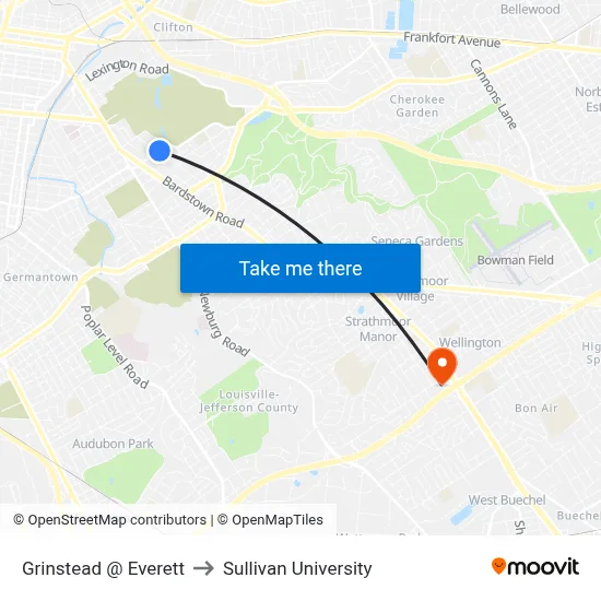 Grinstead @ Everett to Sullivan University map