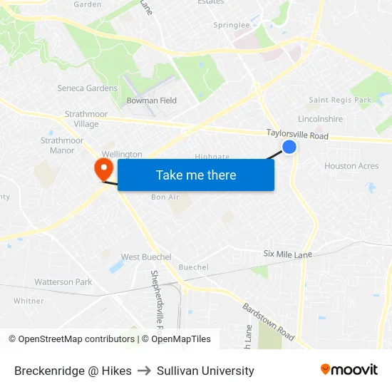 Breckenridge @ Hikes to Sullivan University map
