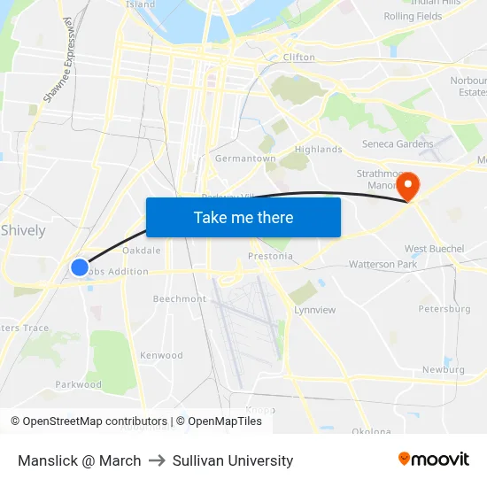 Manslick @ March to Sullivan University map