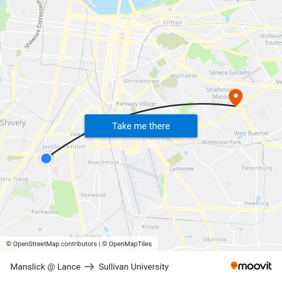 Manslick @ Lance to Sullivan University map