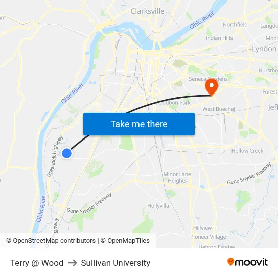 Terry @ Wood to Sullivan University map