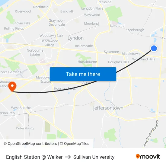 English Station @ Welker to Sullivan University map