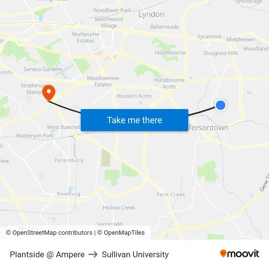 Plantside @ Ampere to Sullivan University map