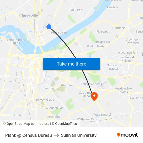 Plank @ Census Bureau to Sullivan University map