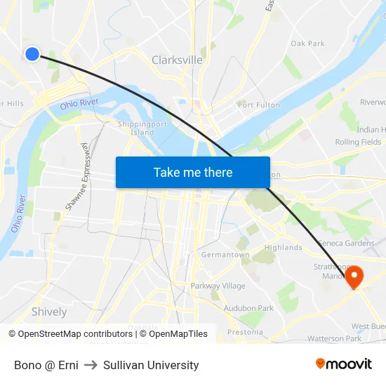 Bono @ Erni to Sullivan University map