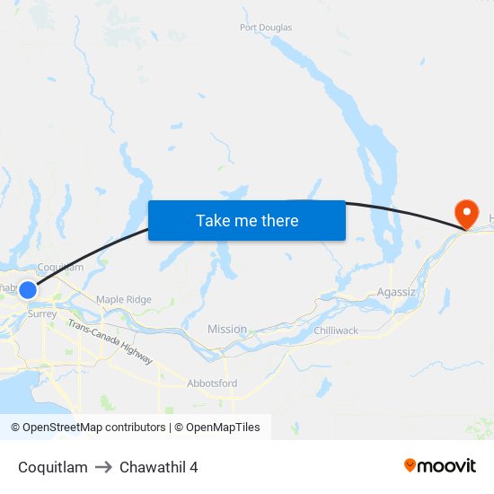 Coquitlam to Chawathil 4 map