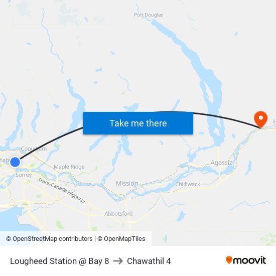 Lougheed Station @ Bay 8 to Chawathil 4 map