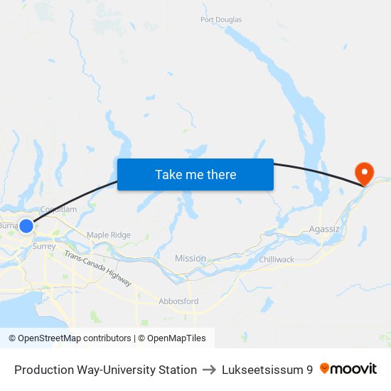 Production Way-University Station to Lukseetsissum 9 map