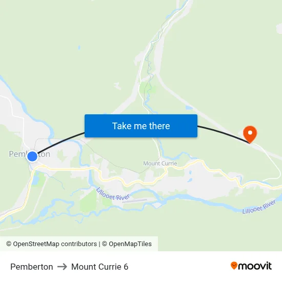 Pemberton to Mount Currie  6 map