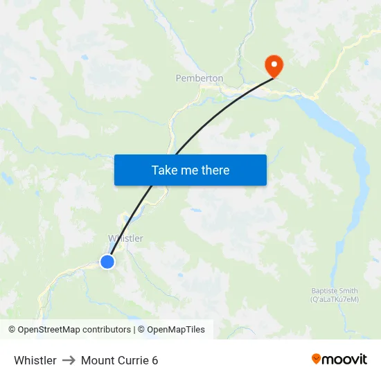 Whistler to Mount Currie  6 map