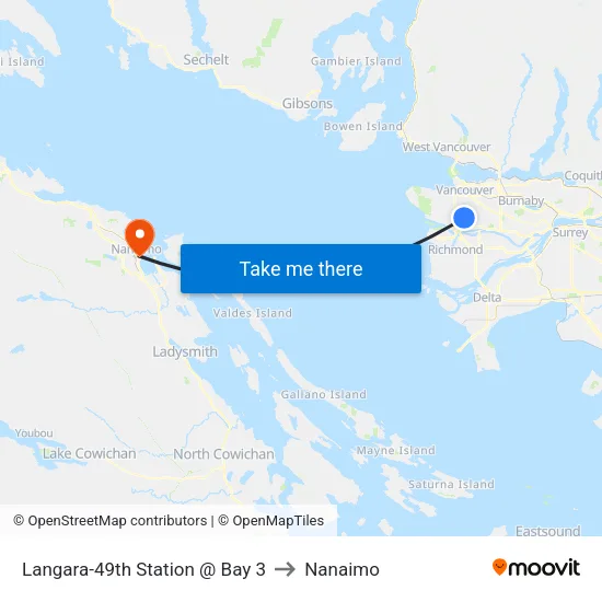 Langara-49th Station @ Bay 3 to Nanaimo map