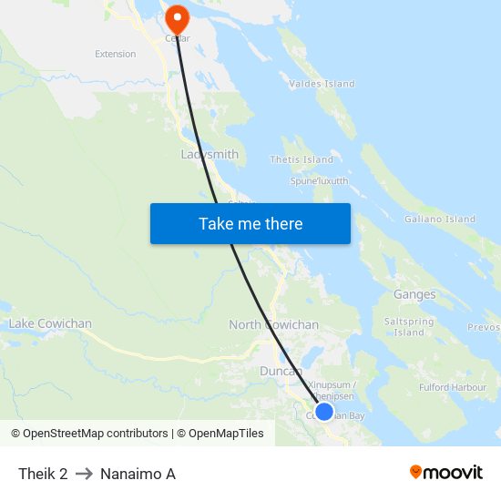 Theik 2 to Nanaimo A map