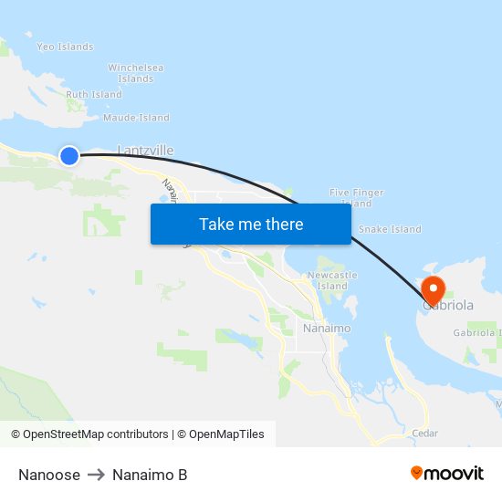 Nanoose to Nanaimo B map