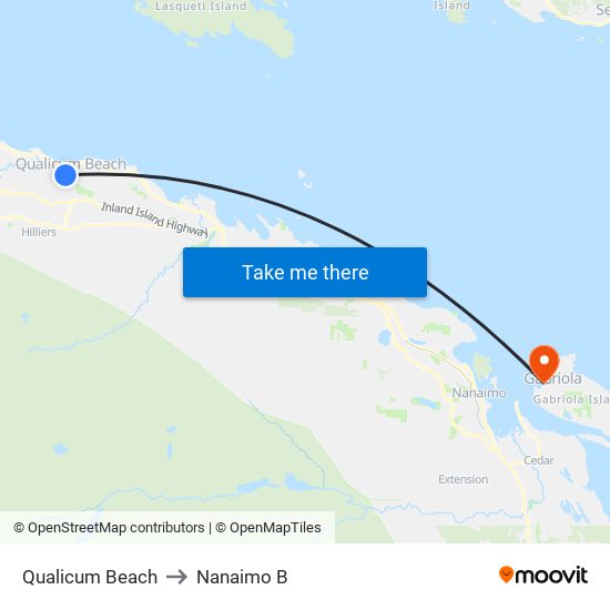Qualicum Beach to Nanaimo B map