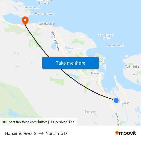 Nanaimo River 2 to Nanaimo D map