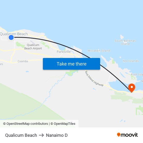 Qualicum Beach to Nanaimo D map