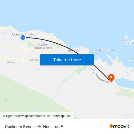 Qualicum Beach to Nanaimo E map