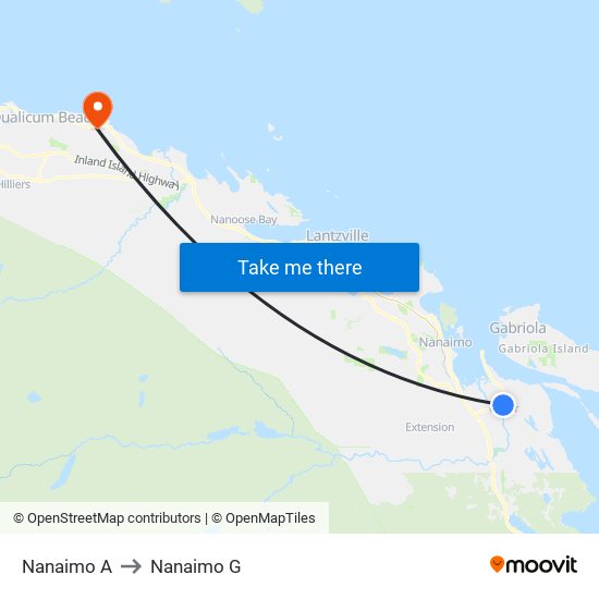 Nanaimo A to Nanaimo G map