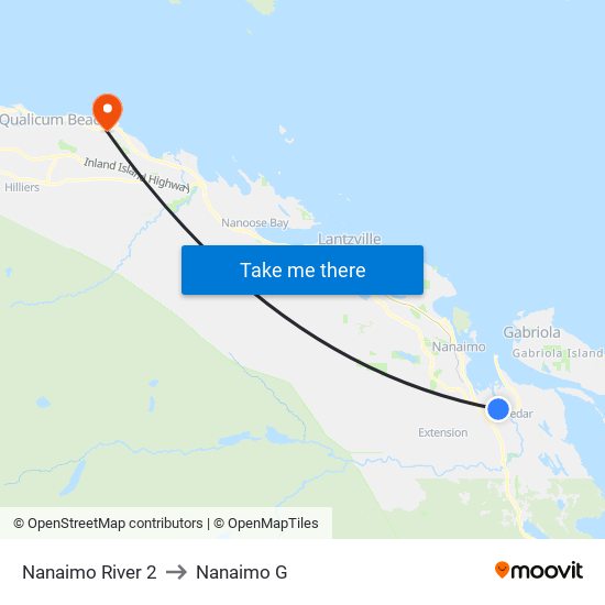 Nanaimo River 2 to Nanaimo G map