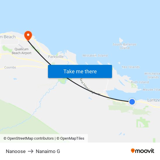 Nanoose to Nanaimo G map