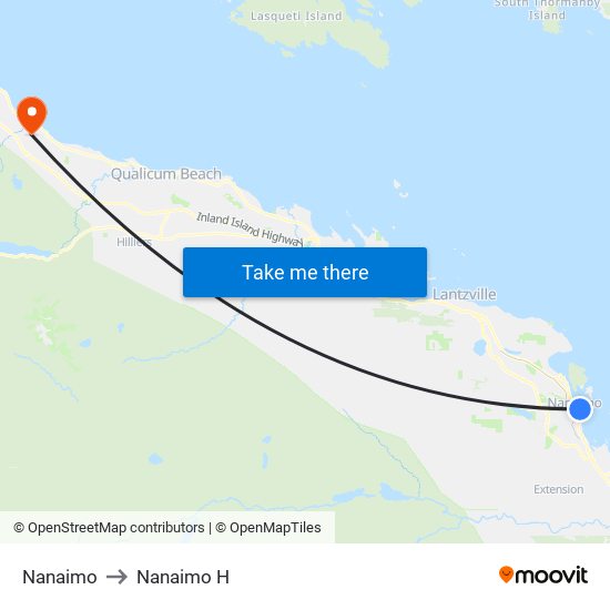 Nanaimo to Nanaimo H map